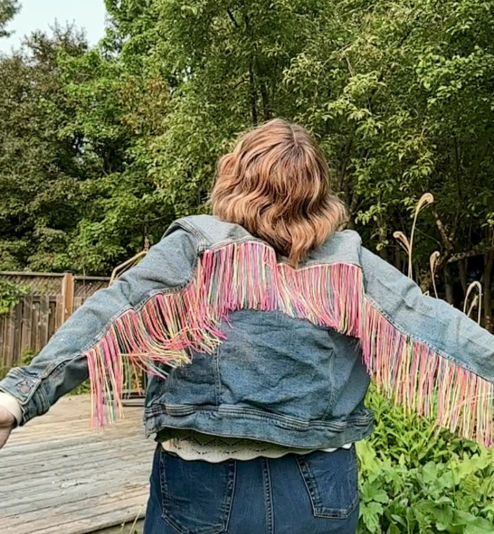 ジャケット・アウター ALEXIA STAM Fringe Hem Denim Jacket S ALEXIA STAM｜アリシアスタンのジャケット/アウター通販 - ZOZOTOWN